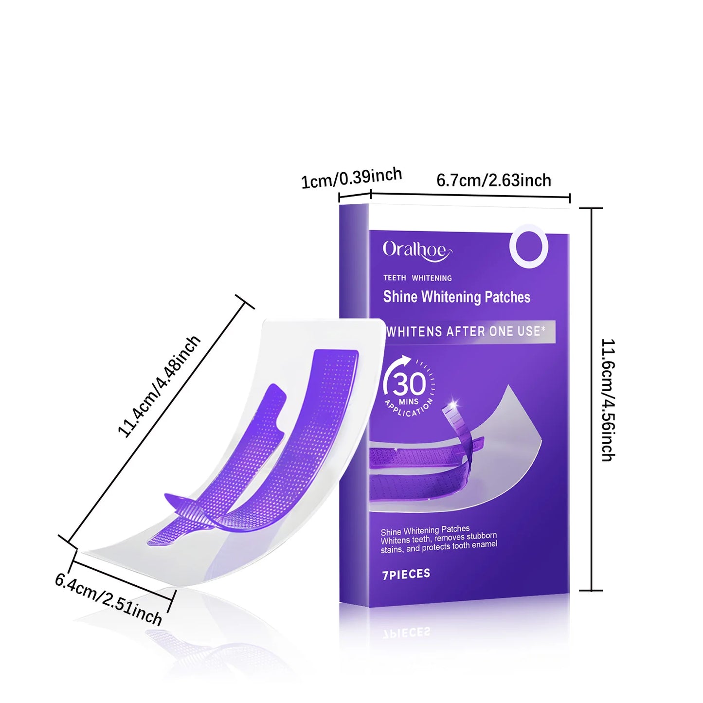 Purple Teeth Whitening Strips Lighten Yellow Tooth Brightener Remove Smoking Coffee Tea Stains Reduce Plaque Bleach Teeth Patch