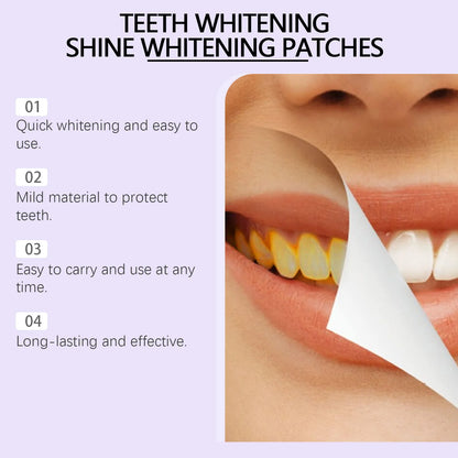 Purple Teeth Whitening Strips Lighten Yellow Tooth Brightener Remove Smoking Coffee Tea Stains Reduce Plaque Bleach Teeth Patch