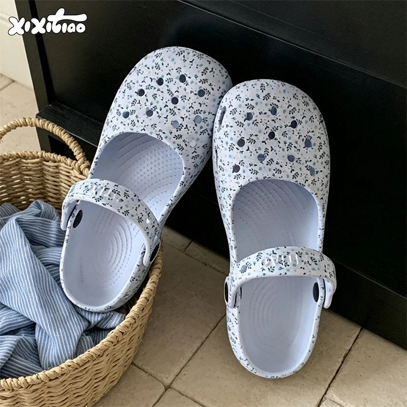 Floral Comfort Women's Summer Clogs