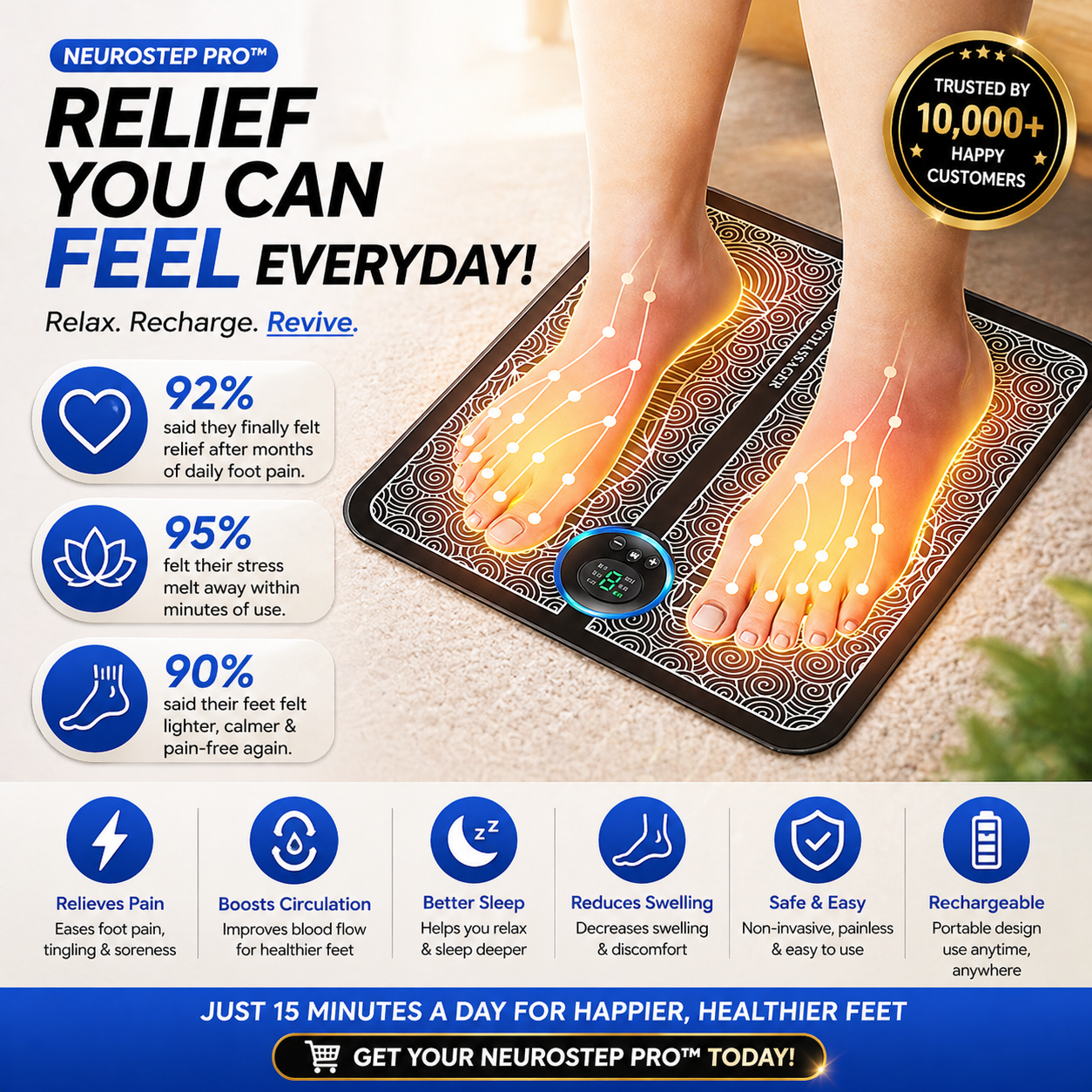 NeuroStep Pro™ “Turn Every Step Into Instant Relief & Deep Relaxation''