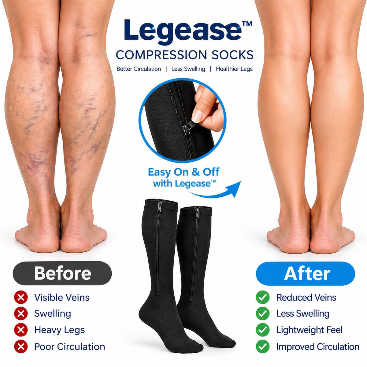LegEase™ - Ultimate Comfort Compression Socks