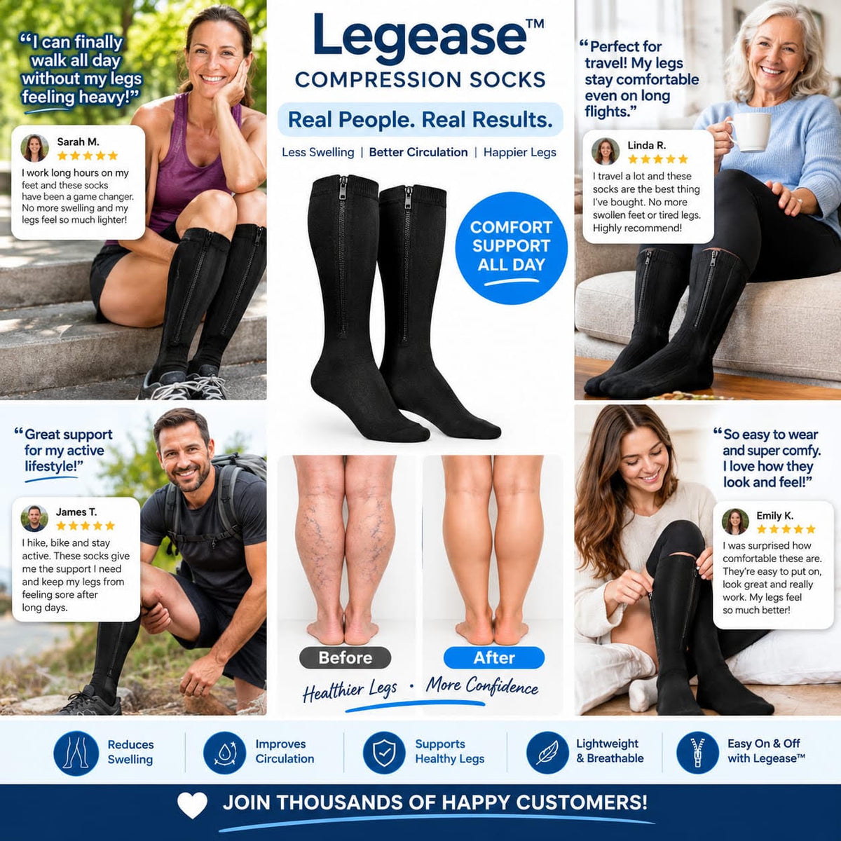 LegEase™ - Ultimate Comfort Compression Socks
